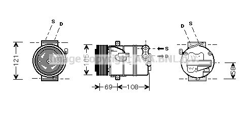 AVA QUALITY COOLING Компрессор, кондиционер OLK430